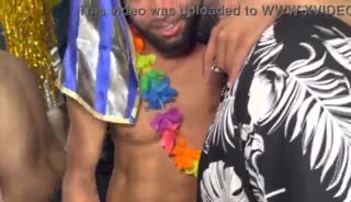 Brazilian Amateur Latinos' Wild Gay Carnival Threesome — Group
